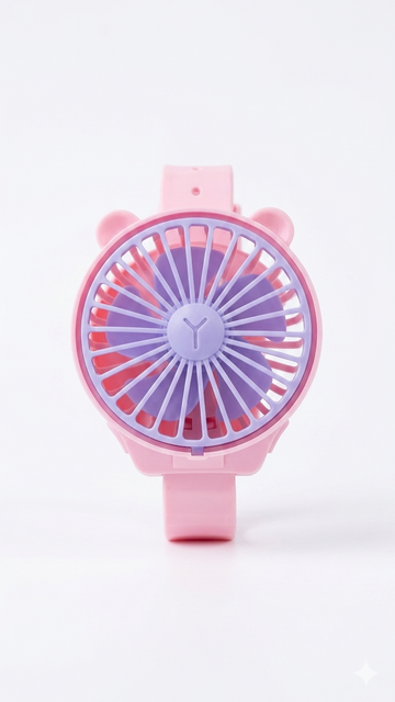 Mini Kids Watch Fan Quiet 3 Speed Adjustable Luminous Fan for IndoorOutdoor