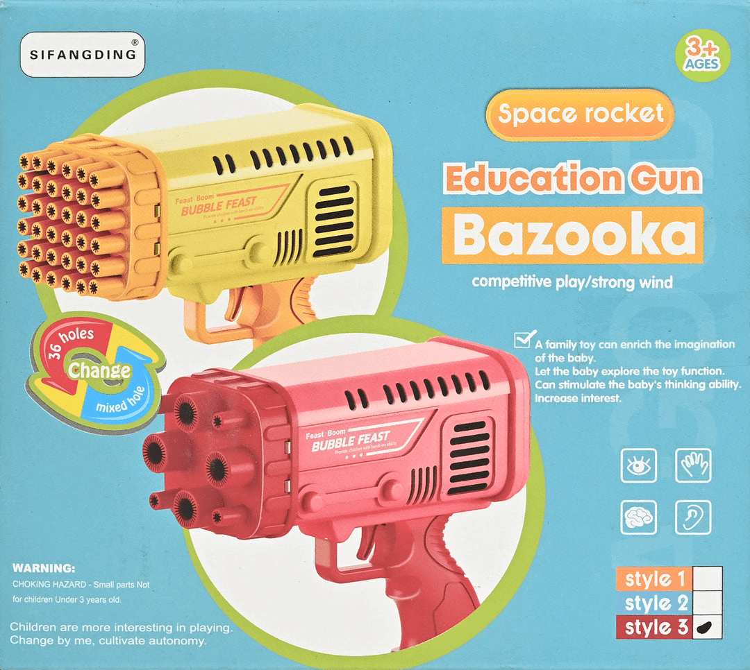 Space Rocket Bazooka Bubble Gun Electric Automatic (2188-65)